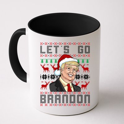Let's Go Brandon Pro Trump Impeach 46 FJB Biden Ugly Christmas Mug