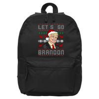 Let's Go Brandon Pro Trump Impeach 46 FJB Biden Ugly Christmas 16 in Basic Backpack