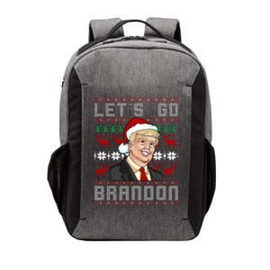 Let's Go Brandon Pro Trump Impeach 46 FJB Biden Ugly Christmas Vector Backpack