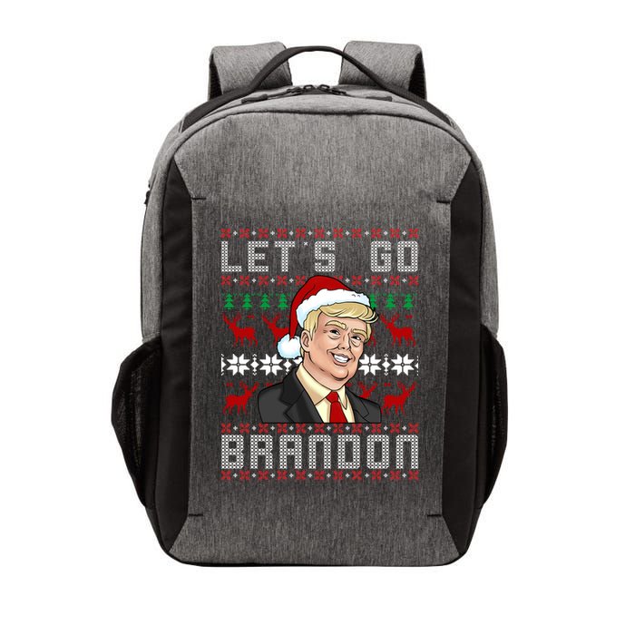 Let's Go Brandon Pro Trump Impeach 46 FJB Biden Ugly Christmas Vector Backpack