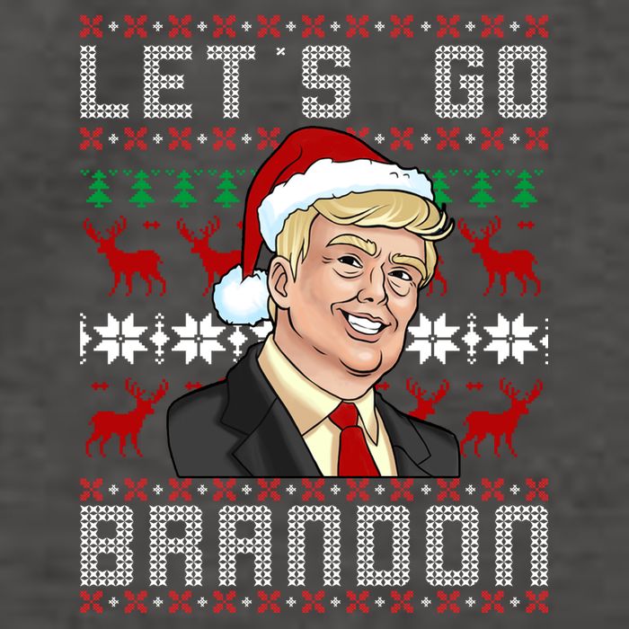 Let's Go Brandon Pro Trump Impeach 46 FJB Biden Ugly Christmas Vector Backpack