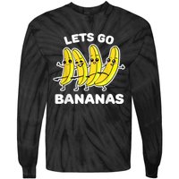 Lets Go Bananas | Funny Fruit Pun Tie-Dye Long Sleeve Shirt