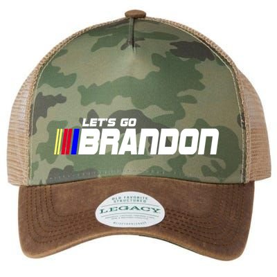Let's Go Brandon Biden Chant Racing Fan Logo Legacy Tie Dye Trucker Hat