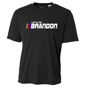 Let's Go Brandon Biden Chant Racing Fan Logo Cooling Performance Crew T-Shirt