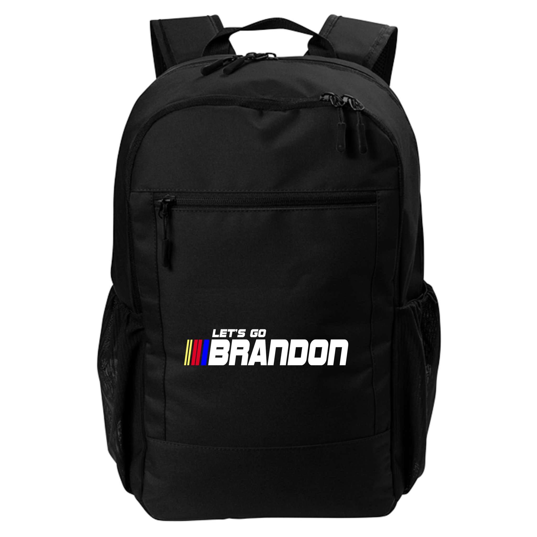 Let's Go Brandon Biden Chant Racing Fan Logo Backpack