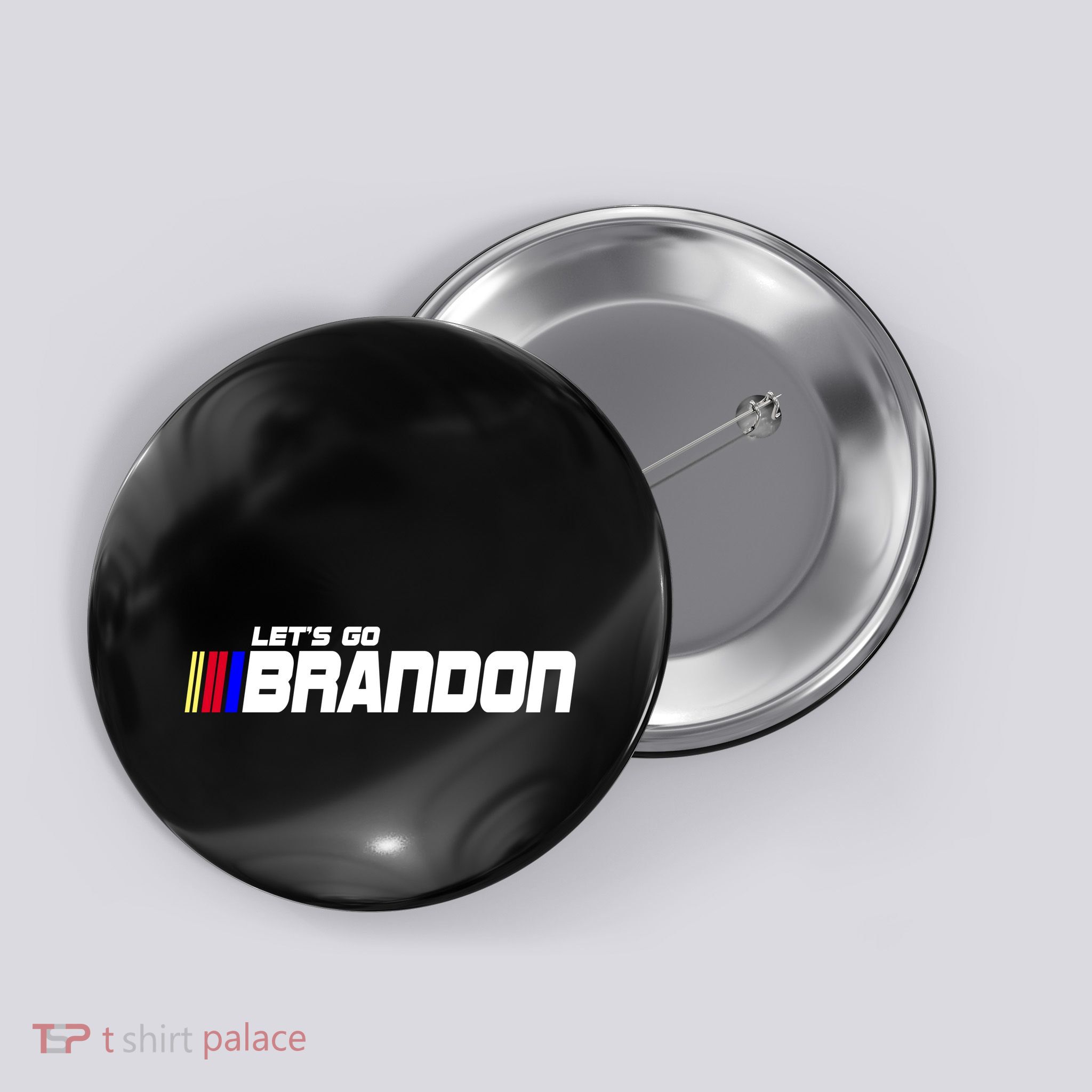 Let's Go Brandon Biden Chant Racing Fan Logo Button