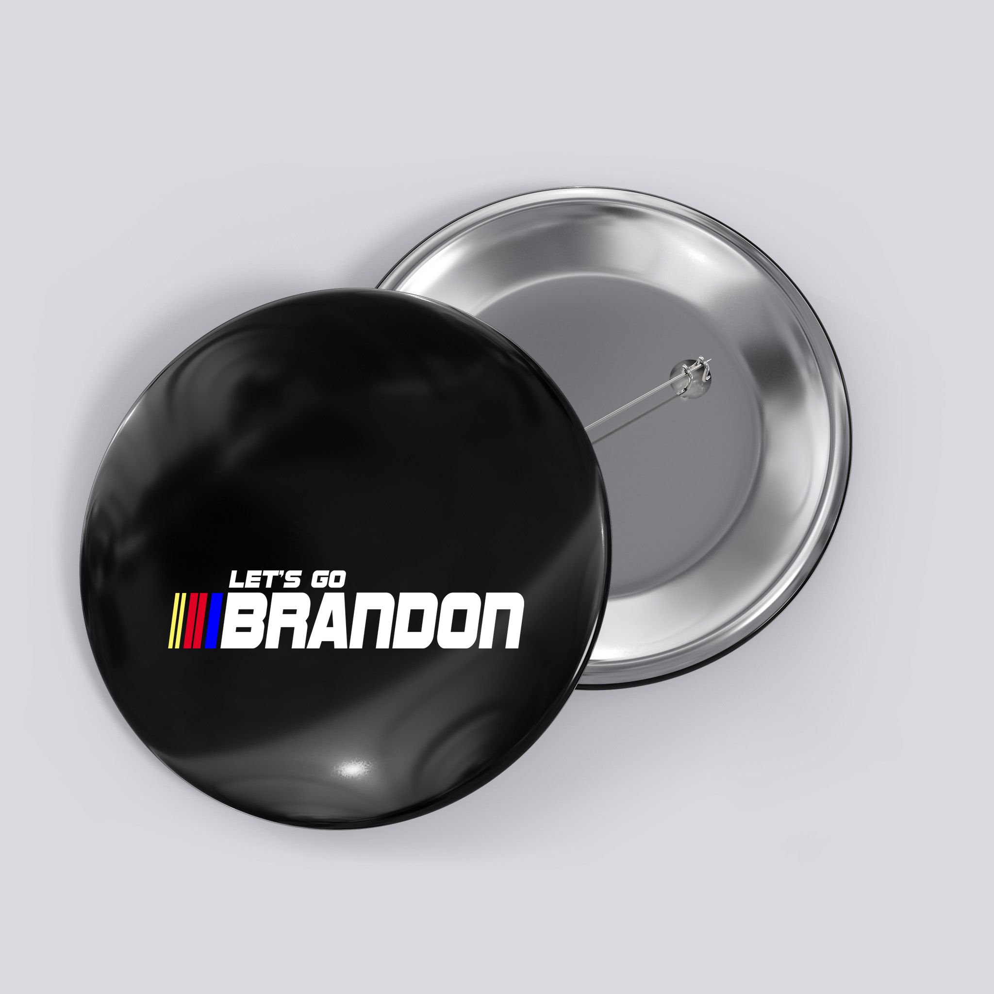 Let's Go Brandon Biden Chant Racing Fan Logo Button