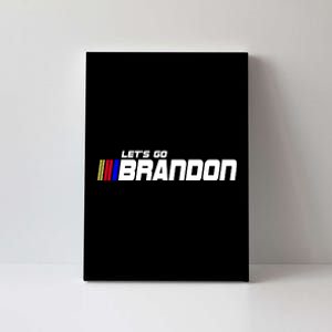 Let's Go Brandon Biden Chant Racing Fan Logo Canvas