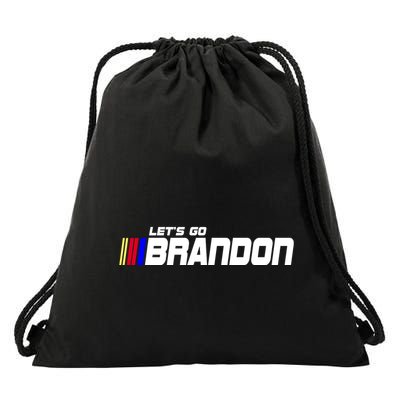 Let's Go Brandon Biden Chant Racing Fan Logo Drawstring Bag