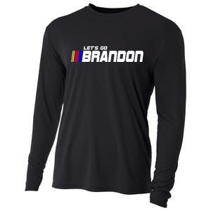 Let's Go Brandon Biden Chant Racing Fan Logo Cooling Performance Long Sleeve Crew