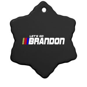 Let's Go Brandon Biden Chant Racing Fan Logo Ceramic Star Ornament