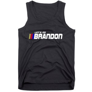 Let's Go Brandon Biden Chant Racing Fan Logo Tank Top