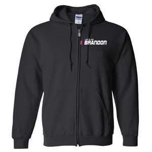 Let's Go Brandon Biden Chant Racing Fan Logo Full Zip Hoodie