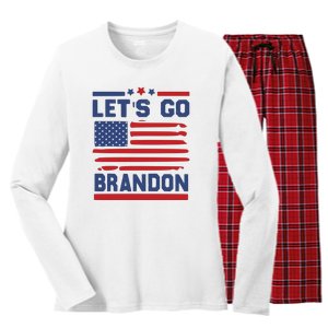 Let's Go Brandon Lets Go Brandon Women's Long Sleeve Flannel Pajama Set 