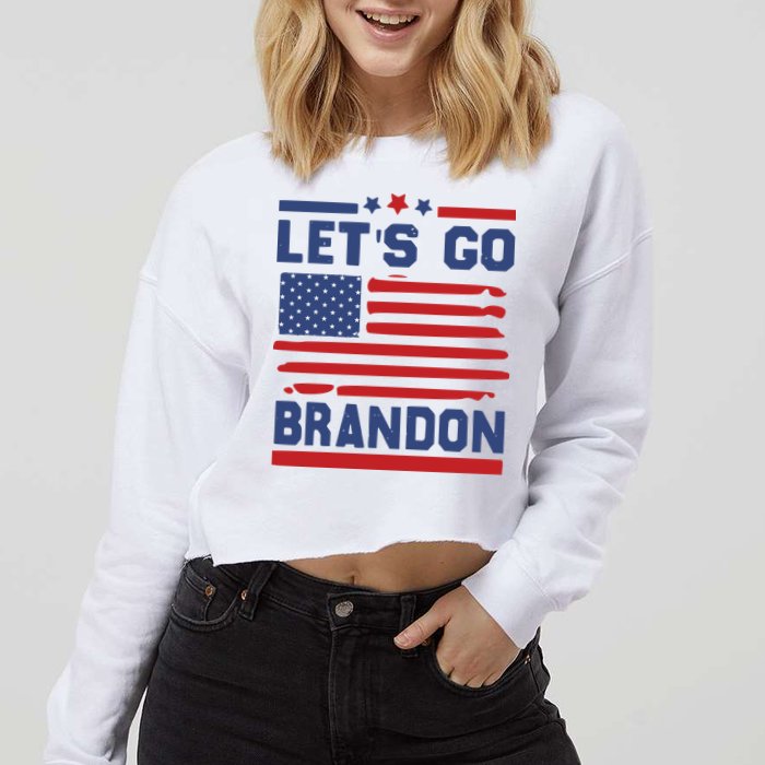 Let's Go Brandon Lets Go Brandon Cropped Pullover Crew
