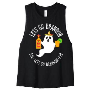 Lets Go Brandon LetS Go Brandon Halloween Thanksgiving Women's Racerback Cropped Tank