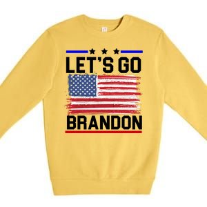 Let's Go Brandon Biden Chant American Flag Premium Crewneck Sweatshirt