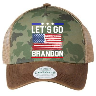 Let's Go Brandon Biden Chant American Flag Legacy Tie Dye Trucker Hat