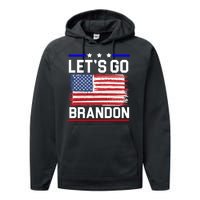 Let's Go Brandon Biden Chant American Flag Performance Fleece Hoodie