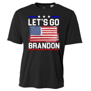 Let's Go Brandon Biden Chant American Flag Cooling Performance Crew T-Shirt