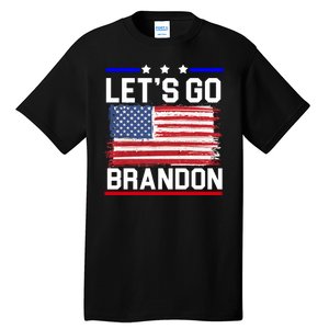 Let's Go Brandon Biden Chant American Flag Tall T-Shirt