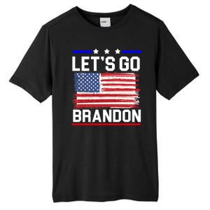 Let's Go Brandon Biden Chant American Flag Tall Fusion ChromaSoft Performance T-Shirt