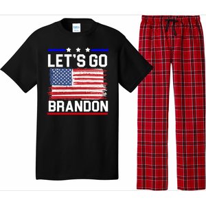 Let's Go Brandon Biden Chant American Flag Pajama Set