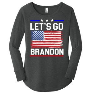 Let's Go Brandon Biden Chant American Flag Women's Perfect Tri Tunic Long Sleeve Shirt