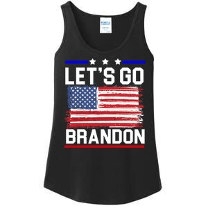 Let's Go Brandon Biden Chant American Flag Ladies Essential Tank