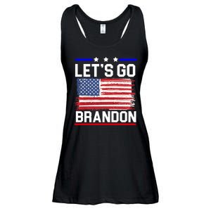 Let's Go Brandon Biden Chant American Flag Ladies Essential Flowy Tank