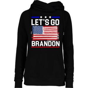 Let's Go Brandon Biden Chant American Flag Womens Funnel Neck Pullover Hood