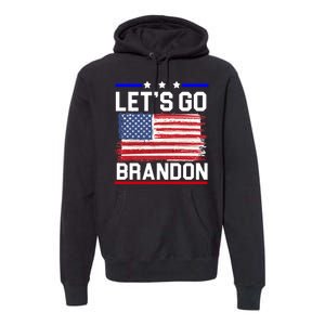 Let's Go Brandon Biden Chant American Flag Premium Hoodie