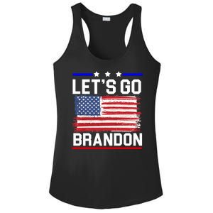 Let's Go Brandon Biden Chant American Flag Ladies PosiCharge Competitor Racerback Tank