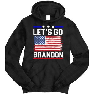 Let's Go Brandon Biden Chant American Flag Tie Dye Hoodie