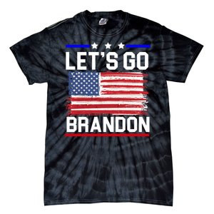 Let's Go Brandon Biden Chant American Flag Tie-Dye T-Shirt