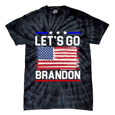 Let's Go Brandon Biden Chant American Flag Tie-Dye T-Shirt