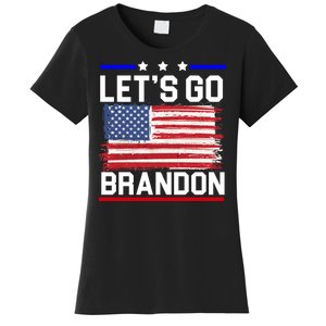 Let's Go Brandon Biden Chant American Flag Women's T-Shirt