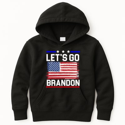 Let's Go Brandon Biden Chant American Flag Kids Hoodie