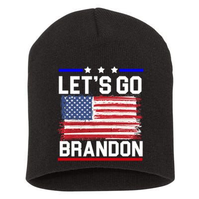 Let's Go Brandon Biden Chant American Flag Short Acrylic Beanie