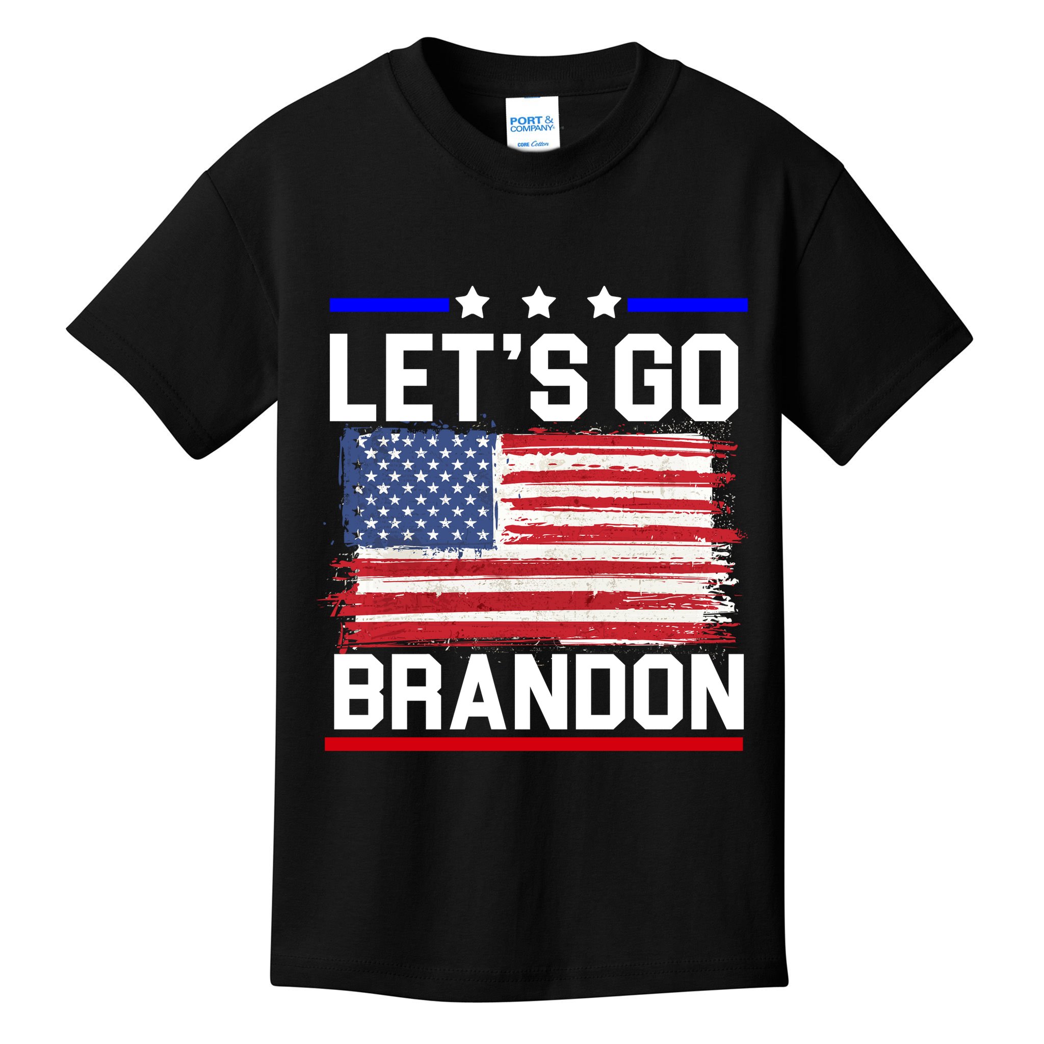 Let's Go Brandon Biden Chant American Flag Kids T-Shirt