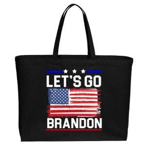 Let's Go Brandon Biden Chant American Flag Cotton Canvas Jumbo Tote