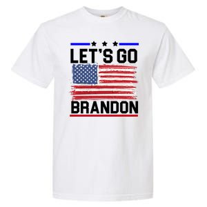 Let's Go Brandon Biden Chant American Flag Garment-Dyed Heavyweight T-Shirt