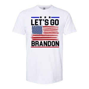 Let's Go Brandon Biden Chant American Flag Softstyle CVC T-Shirt