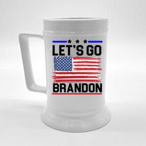 Let's Go Brandon Biden Chant American Flag Beer Stein