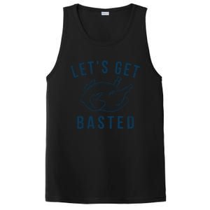 Lets Get Basted Turkey Day Funny Thanksgiving Leg Day Gift PosiCharge Competitor Tank