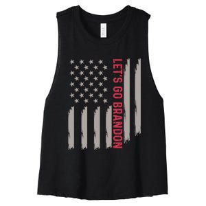 Let's Go Brandon Lets Go Brandon Lets Go Brandon Let's Go Brandon Women's Racerback Cropped Tank