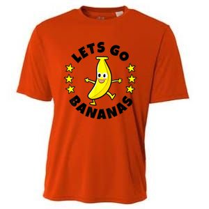 Lets Go Bananas | Funny Fruit Pun | Banana Cooling Performance Crew T-Shirt