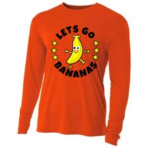 Lets Go Bananas | Funny Fruit Pun | Banana Cooling Performance Long Sleeve Crew