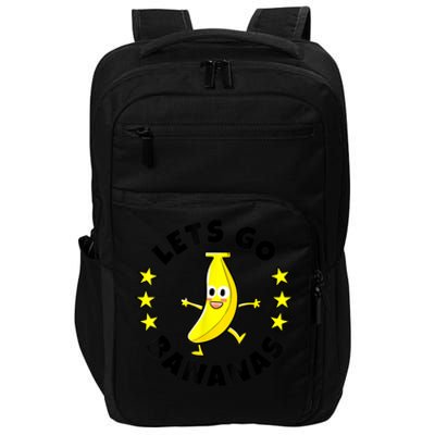 Lets Go Bananas | Funny Fruit Pun | Banana Impact Tech Backpack