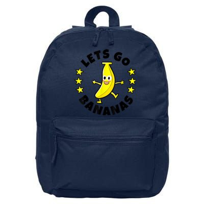 Lets Go Bananas | Funny Fruit Pun | Banana 16 in Basic Backpack